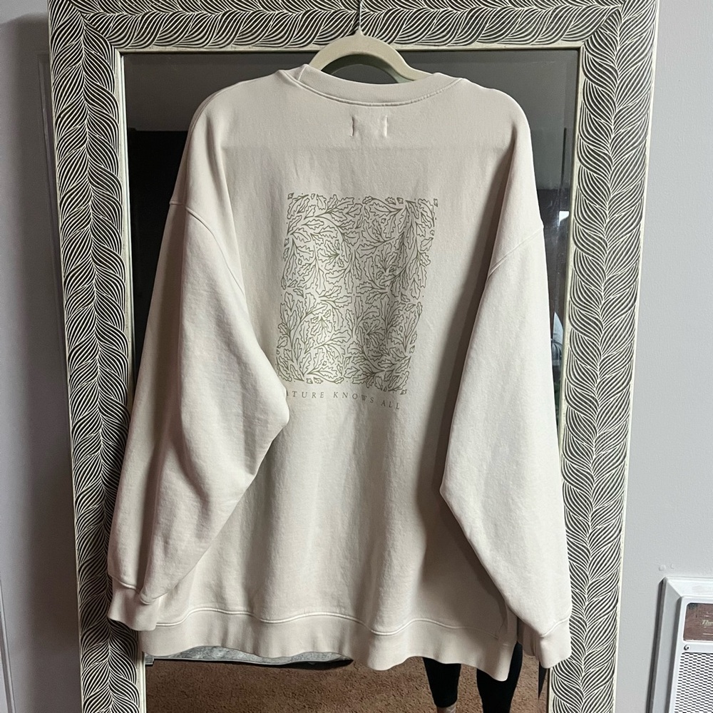 100% organic cotton cream sweatshirt